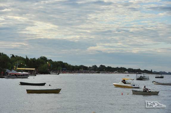 O rio Uruguai em Colón, na Argentina, fronteira com o Uruguai